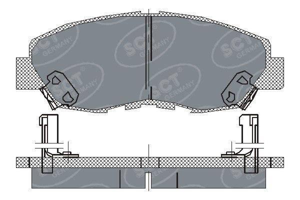SCT GERMANY Комплект тормозных колодок, дисковый тормоз SP 180 PR